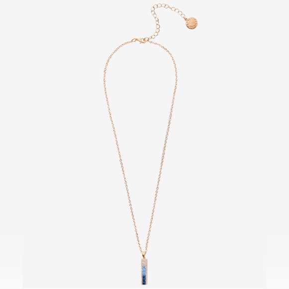 NWT VINCE CAMUTO BLUE OMBRÉ CZ NECKLACE - Picture 4 of 9